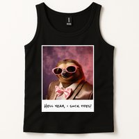 Funny Toe Licking Sloth Hell Yeah I Suck Toes Tank Top