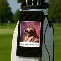 Funny Toe Licking Sloth Hell Yeah I Suck Toes Golf Towel