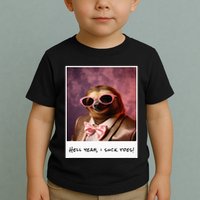 Funny Toe Licking Sloth Hell Yeah I Suck Toes Toddler T-Shirt