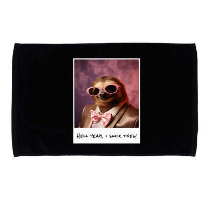 Funny Toe Licking Sloth Hell Yeah I Suck Toes Microfiber Hand Towel