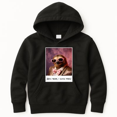 Funny Toe Licking Sloth Hell Yeah I Suck Toes Kids Hoodie