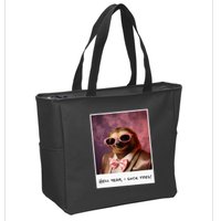 Funny Toe Licking Sloth Hell Yeah I Suck Toes Zip Tote Bag