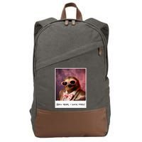 Funny Toe Licking Sloth Hell Yeah I Suck Toes Cotton Canvas Backpack