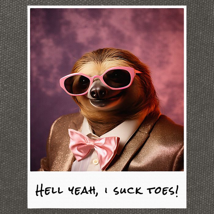 Funny Toe Licking Sloth Hell Yeah I Suck Toes Cotton Canvas Backpack