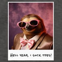 Funny Toe Licking Sloth Hell Yeah I Suck Toes Vector Backpack