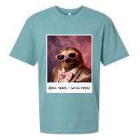 Funny Toe Licking Sloth Hell Yeah I Suck Toes Sueded Cloud Jersey T-Shirt
