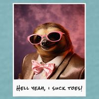 Funny Toe Licking Sloth Hell Yeah I Suck Toes Sueded Cloud Jersey T-Shirt