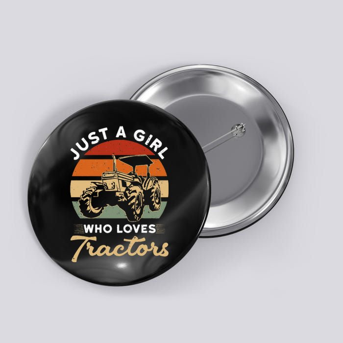 Farmer Tractor Lover Just A Who Loves Tractors Button