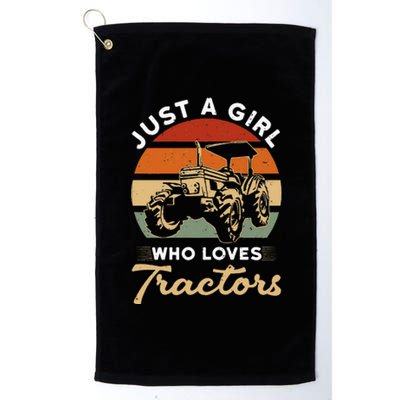 Farmer Tractor Lover Just A Who Loves Tractors Platinum Collection Golf Towel