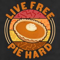 Funny Thanksgiving Live Free Pie Hard Pumpkin Sweet Potato Pie Lover 7 Panel Mesh Trucker Snapback Hat