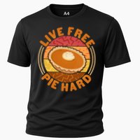 Funny Thanksgiving Live Free Pie Hard Pumpkin Sweet Potato Pie Lover Cooling Performance Crew T-Shirt