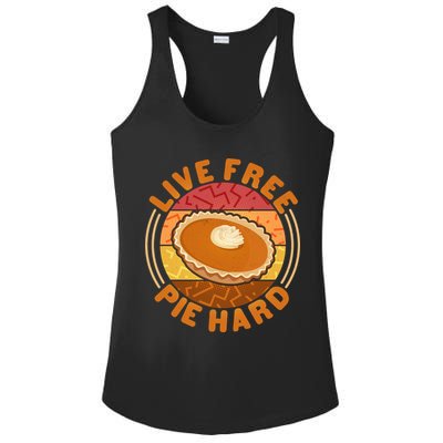 Funny Thanksgiving Live Free Pie Hard Pumpkin Sweet Potato Pie Lover Ladies PosiCharge Competitor Racerback Tank
