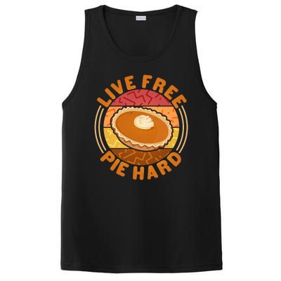 Funny Thanksgiving Live Free Pie Hard Pumpkin Sweet Potato Pie Lover PosiCharge Competitor Tank