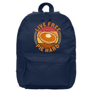 Funny Thanksgiving Live Free Pie Hard Pumpkin Sweet Potato Pie Lover 16 in Basic Backpack