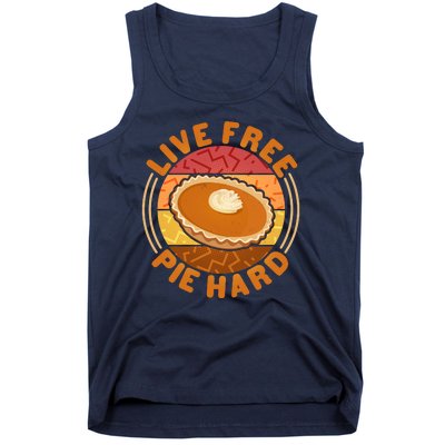 Funny Thanksgiving Live Free Pie Hard Pumpkin Sweet Potato Pie Lover Tank Top