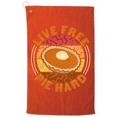 Funny Thanksgiving Live Free Pie Hard Pumpkin Sweet Potato Pie Lover Golf Towel
