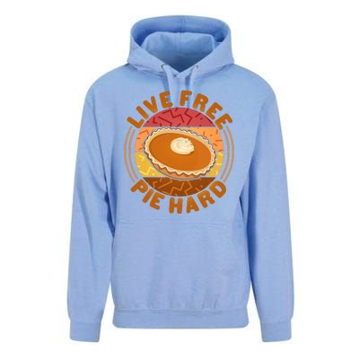 Funny Thanksgiving Live Free Pie Hard Pumpkin Sweet Potato Pie Lover Unisex Surf Hoodie