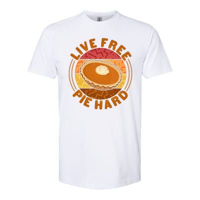 Funny Thanksgiving Live Free Pie Hard Pumpkin Sweet Potato Pie Lover Softstyle CVC T-Shirt