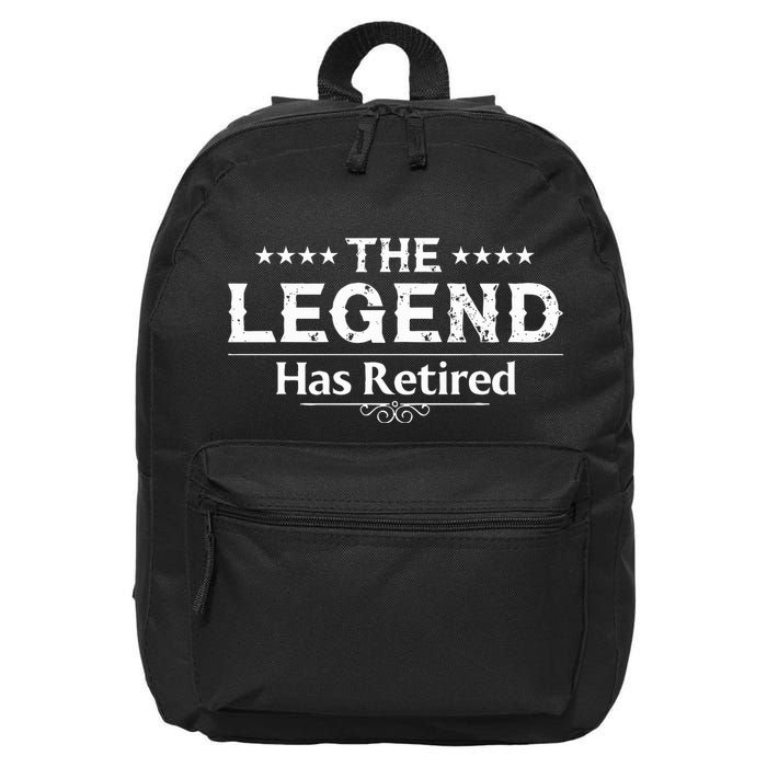 Funny The Legend Has Retired 16 in Basic Backpack