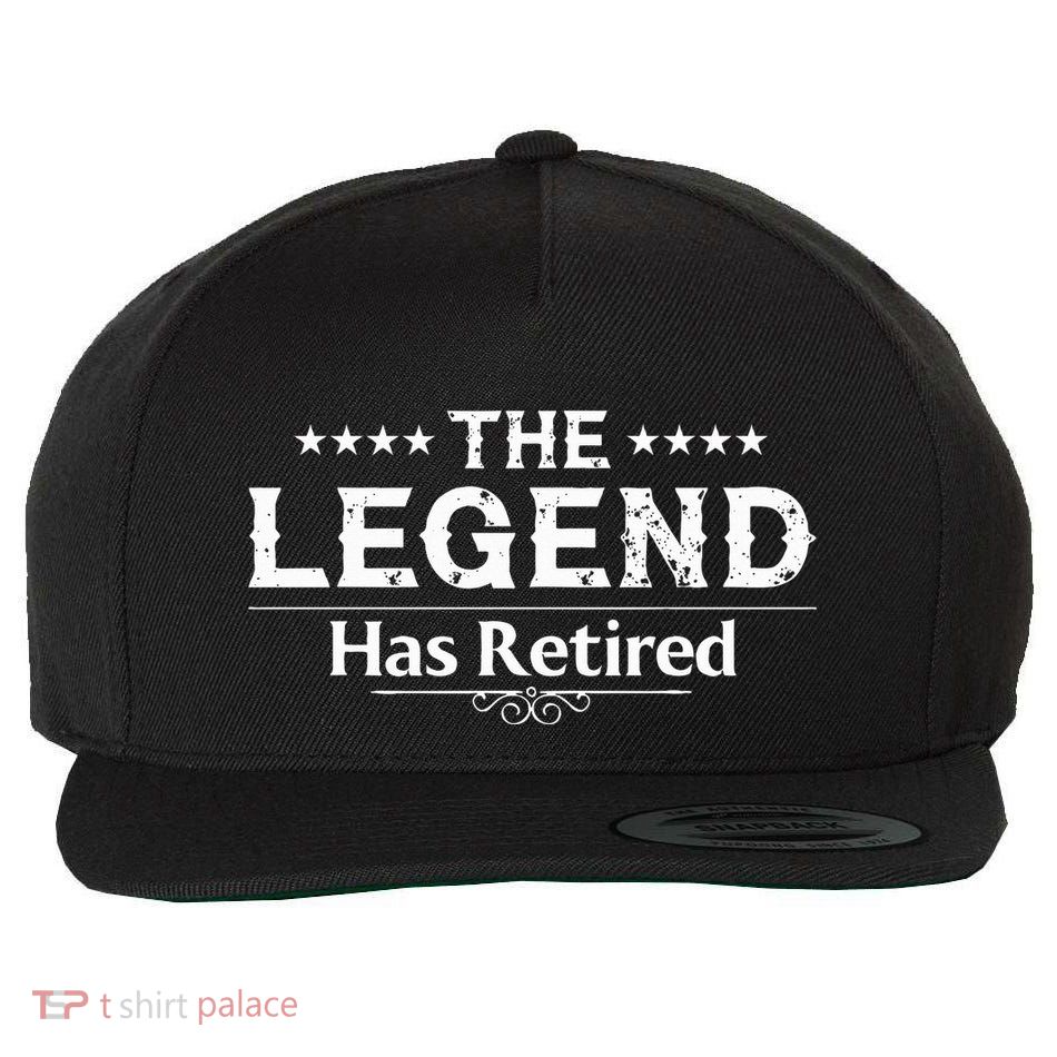 Funny The Legend Has Retired Wool Snapback Cap