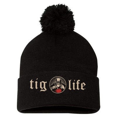 Funny TIG Life Tungsten Inert Gas Welder GTAW Arc Welding Pom Pom 12in Knit Beanie