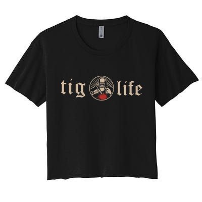 Funny TIG Life Tungsten Inert Gas Welder GTAW Arc Welding Crop Top