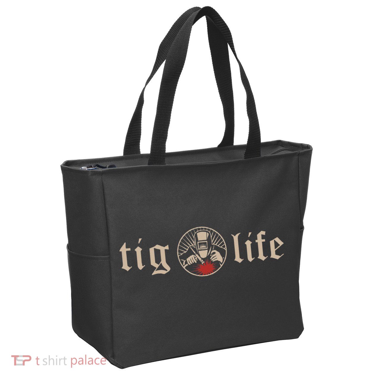 Funny TIG Life Tungsten Inert Gas Welder GTAW Arc Welding Zip Tote Bag