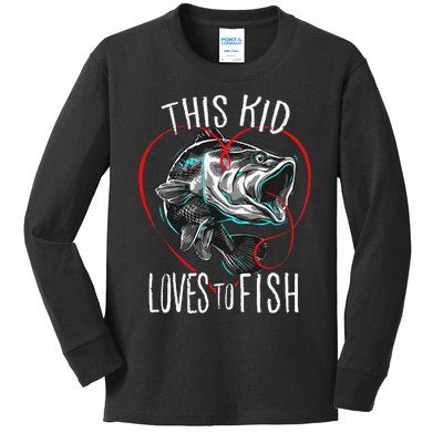 Fishing This Loves To Fish Kids Long Sleeve Shirt