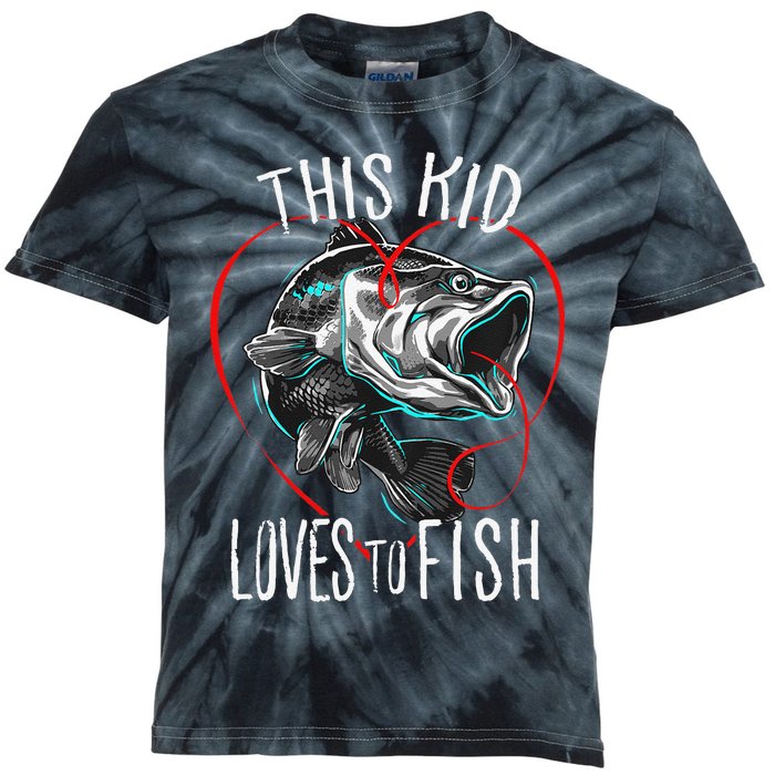 Fishing This Loves To Fish Kids Tie-Dye T-Shirt