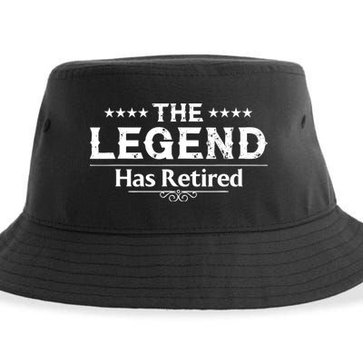 Funny The Legend Has Retired Art Retirement Sustainable Bucket Hat