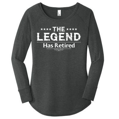 Funny The Legend Has Retired Art Retirement Women's Perfect Tri Tunic Long Sleeve Shirt