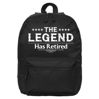 Funny The Legend Has Retired Art Retirement 16 in Basic Backpack