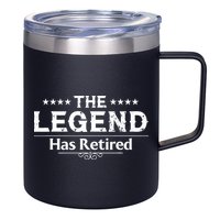 Funny The Legend Has Retired Art Retirement 12oz Stainless Steel Coffee Mug