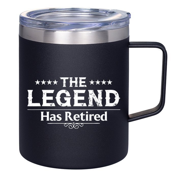 Funny The Legend Has Retired Art Retirement 12oz Stainless Steel Coffee Mug