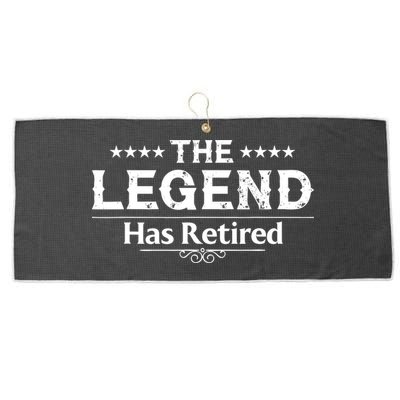 Funny The Legend Has Retired Art Retirement Large Microfiber Waffle Golf Towel