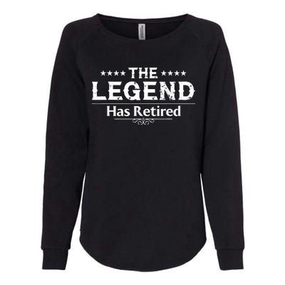 Funny The Legend Has Retired Art Retirement Womens California Wash Sweatshirt