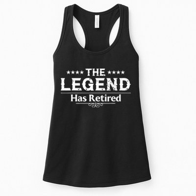 Funny The Legend Has Retired Art Retirement Womens Tank Top