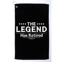 Funny The Legend Has Retired Art Retirement Golf Towel