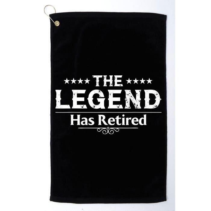 Funny The Legend Has Retired Art Retirement Golf Towel
