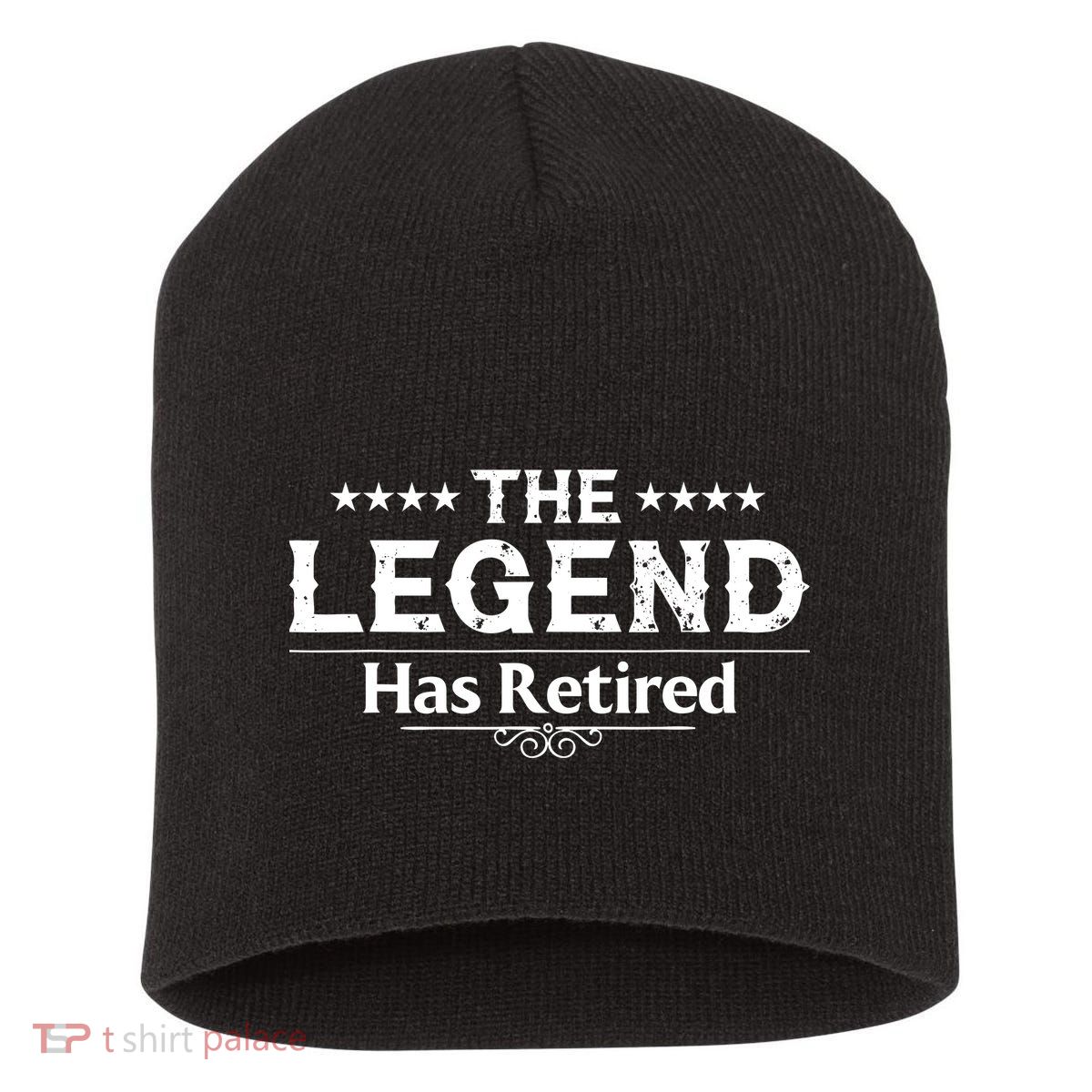 Funny The Legend Has Retired Art Retirement Short Acrylic Beanie