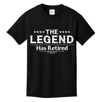 Funny The Legend Has Retired Art Retirement Kids T-Shirt