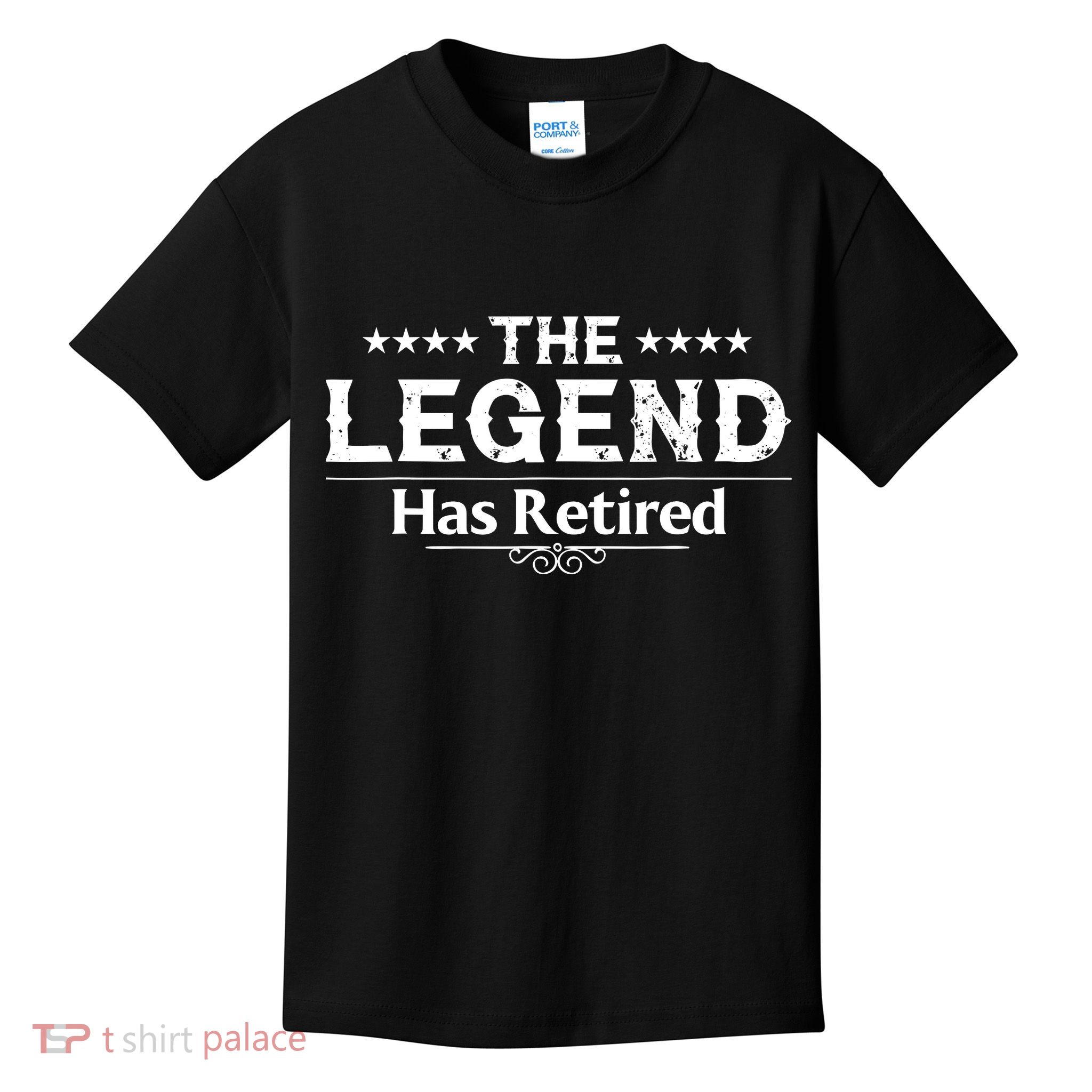 Funny The Legend Has Retired Art Retirement Kids T-Shirt