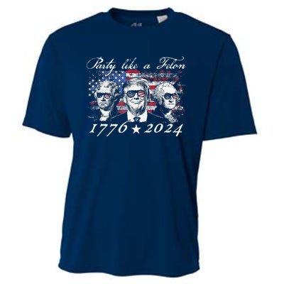 Funny Trumpparty Like A Felon 1776 2024 President Cooling Performance Crew T-Shirt