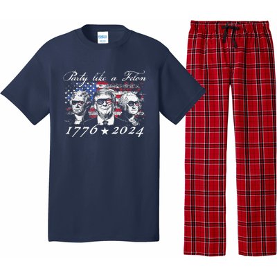 Funny Trumpparty Like A Felon 1776 2024 President Pajama Set