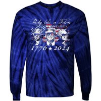 Funny Trumpparty Like A Felon 1776 2024 President Tie-Dye Long Sleeve Shirt