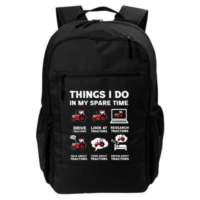 Funny Tractors Lover 6 Things I Do In My Spare Time Tractor Backpack