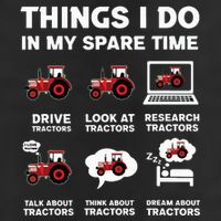 Funny Tractors Lover 6 Things I Do In My Spare Time Tractor Tumbler