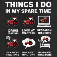 Funny Tractors Lover 6 Things I Do In My Spare Time Tractor Trucker Hat