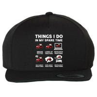 Funny Tractors Lover 6 Things I Do In My Spare Time Tractor Wool Snapback Cap