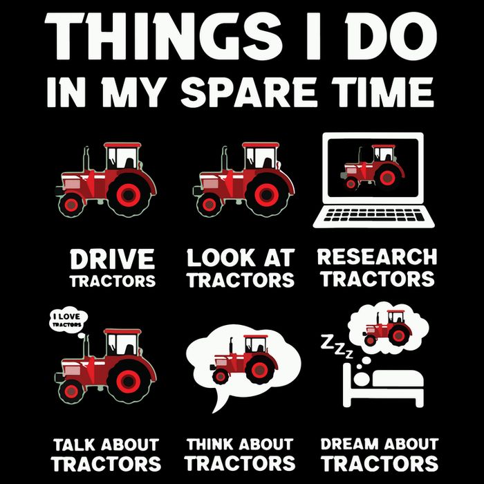 Funny Tractors Lover 6 Things I Do In My Spare Time Tractor Wool Snapback Cap